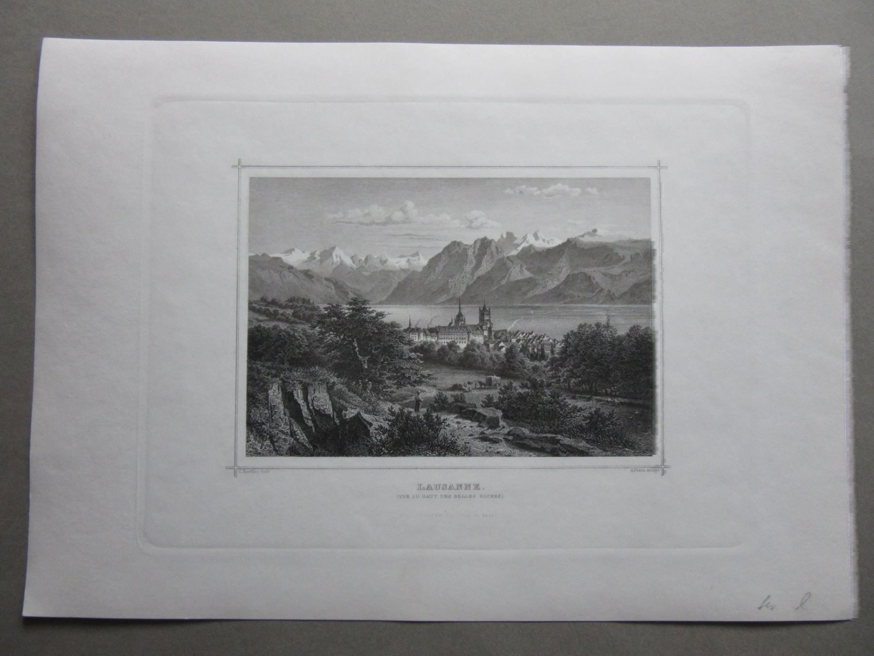 Incisioni: LAUSANNE STAHLSTICH – Usato da Gersau venduto da grafik-kunst 2