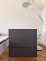 Kommode schwarz 70x70 cm – 3 Schubladen – modern / IKEA