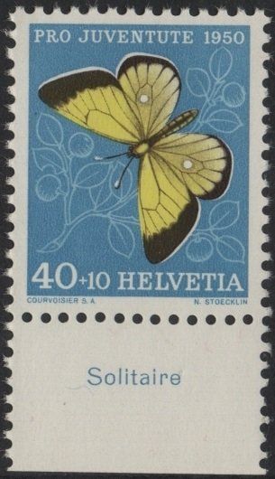 Tous les timbres: 40 Rp. Moorgelbling mit TAB (Solitaire) – Neuf (Voir description) à Eglisau par Chperfins