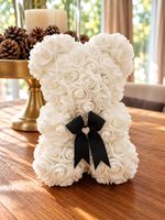 weisser Rosenbär mit eleganter Schleife ❤️🌹