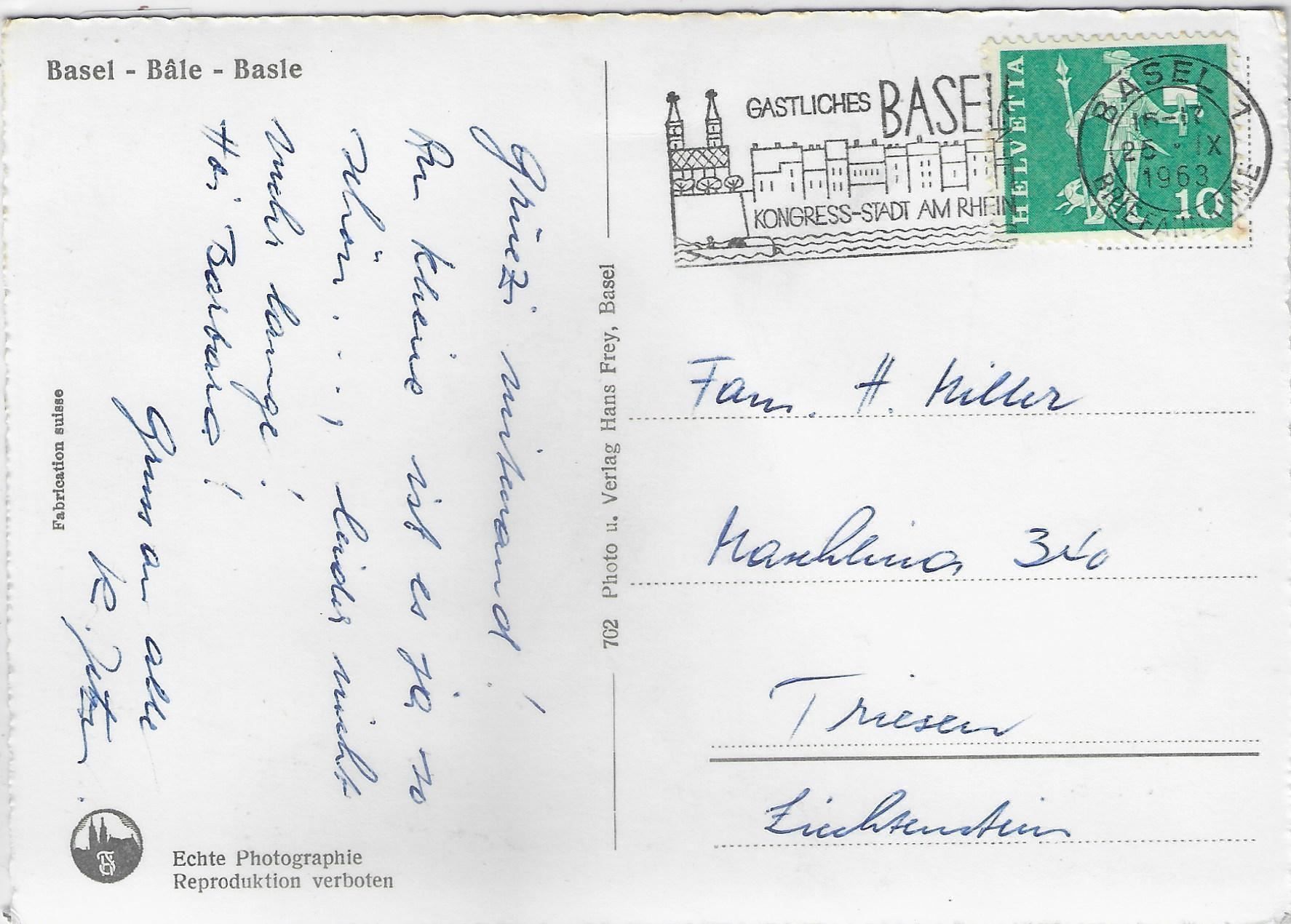 Cartoline postali: Basel - Münster, Rheinhafen, Marktplatz, – Usato da Ettingen venduto da Kartenplanet 1