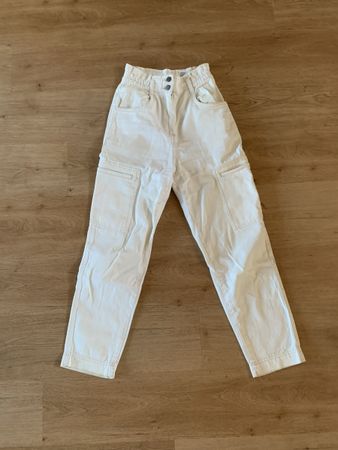 Pantalon cargo couleur crème h&m