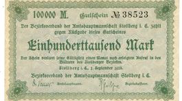 Stollberg 100000 Mark 01.09.1923 VZ+-VZ++