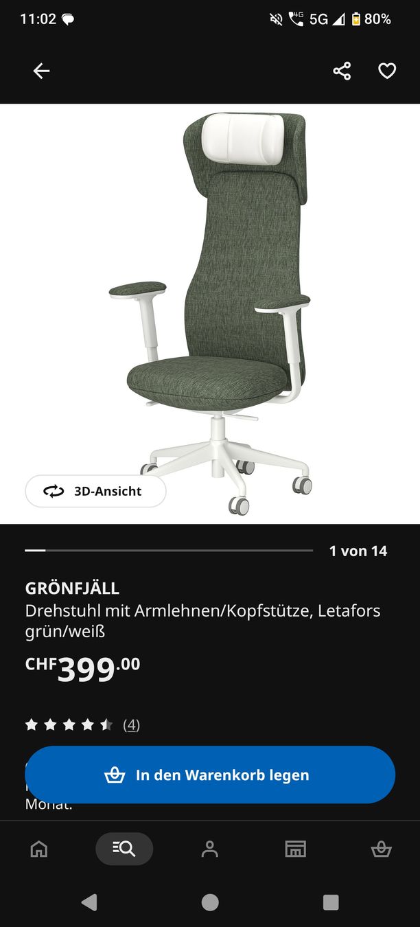 Ikea Chaises: bürostuhl grönfjäll ikea – Neuf (Voir description) à Solothurn par Botanical 3