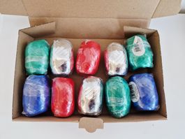 10 Stk. Geschenkbänder assortiert - Rolle je 20m