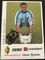 Signierte Sammlerkarte Paolo Collavitti YB Goalkeeper Fussba