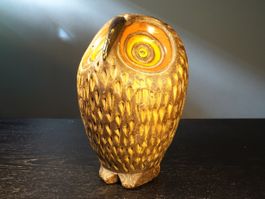 Keramik Eule, Spardose von Bitossi Aldo Londi