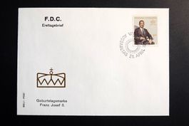 1966 FDC 60. Geburtstag des Fürsten Franz Josef II.