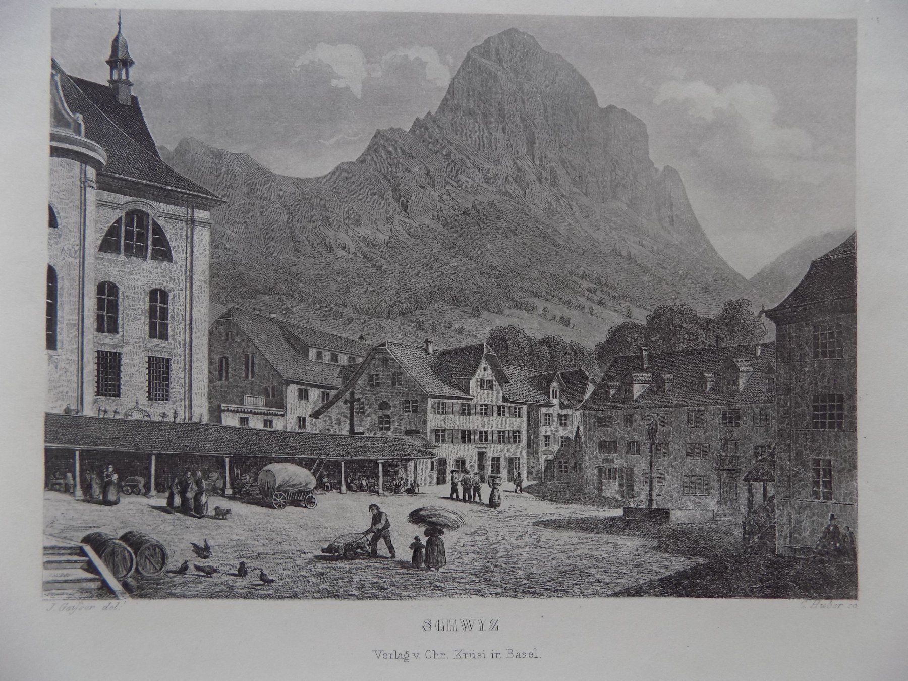 Stiche: Schwyz Hauptplatz Mythen – Gebraucht aus Risch von Rischli15 1