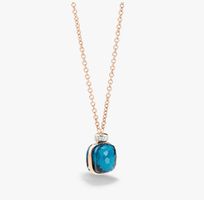 Neues Pomellato Nudo Classic Collier mit London Blue Topas