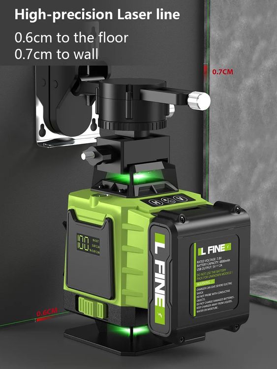 Laser-Nivelliergerät 12/16 horizontale und vertikale Linien (Neu und