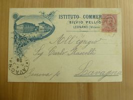 Italien, Geschäfts-Postkarte nach Lavagna Italien, 1898