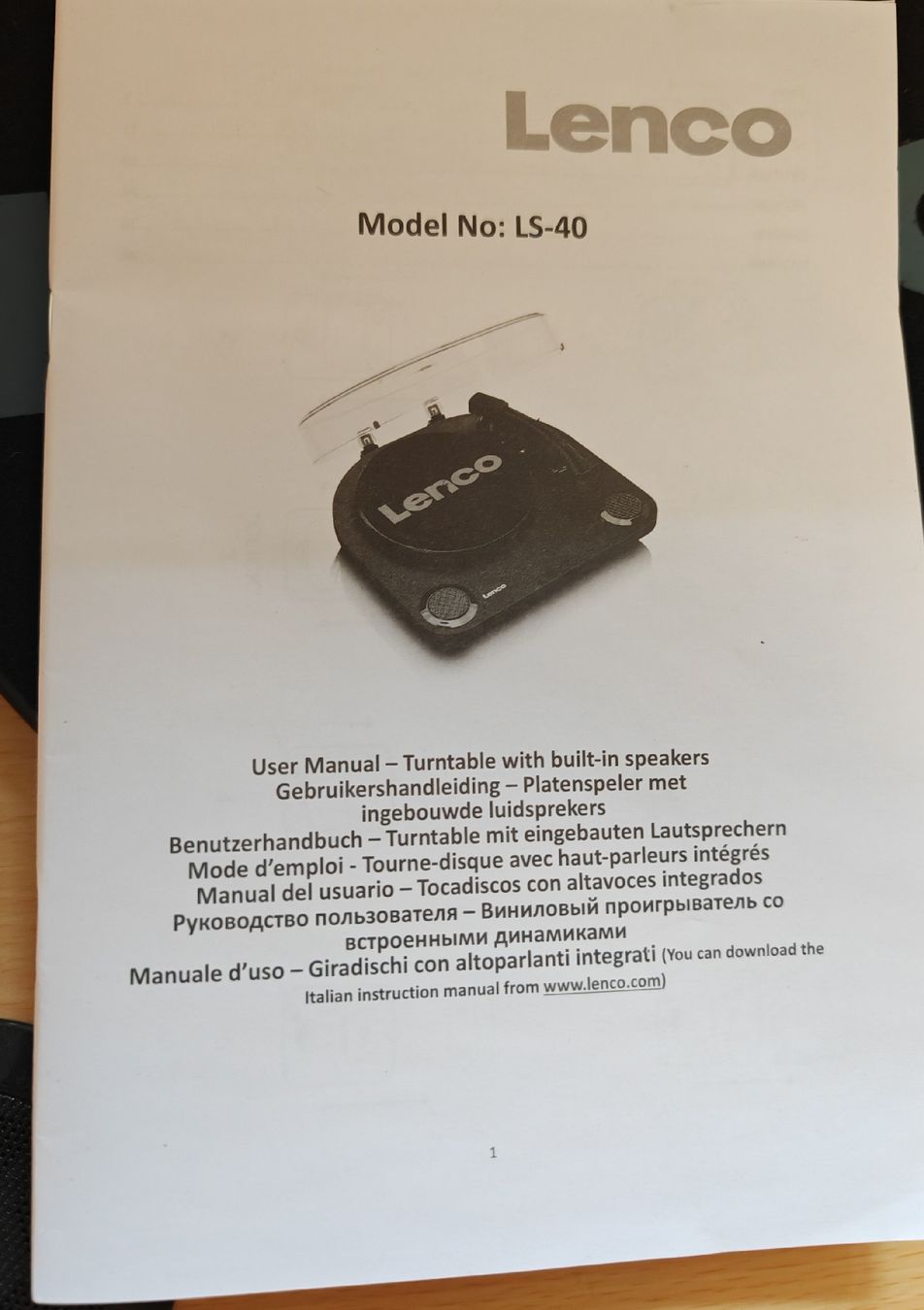 Lenco Giradischi: Lenco LS-40 Plattenspieler mit eingebauten Lautsprechern – Usato da Rheinsulz venduto da Dred 3