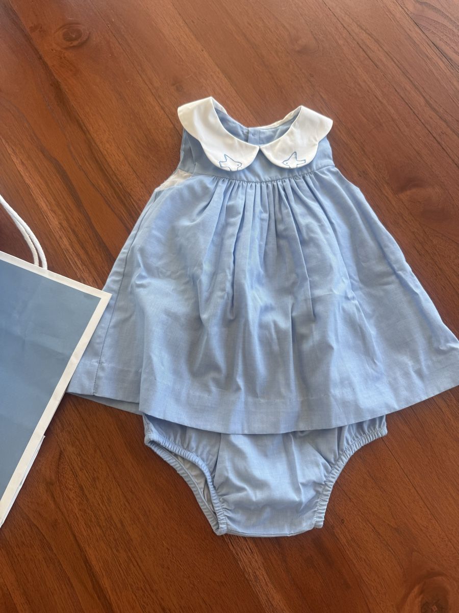 Jacadi Kleider & Röcke: Jacadi Kleid hellblau mit Vögeln Grösse 6M neu – Neu und originalverpackt aus Neuhausen von ddelucia87 1