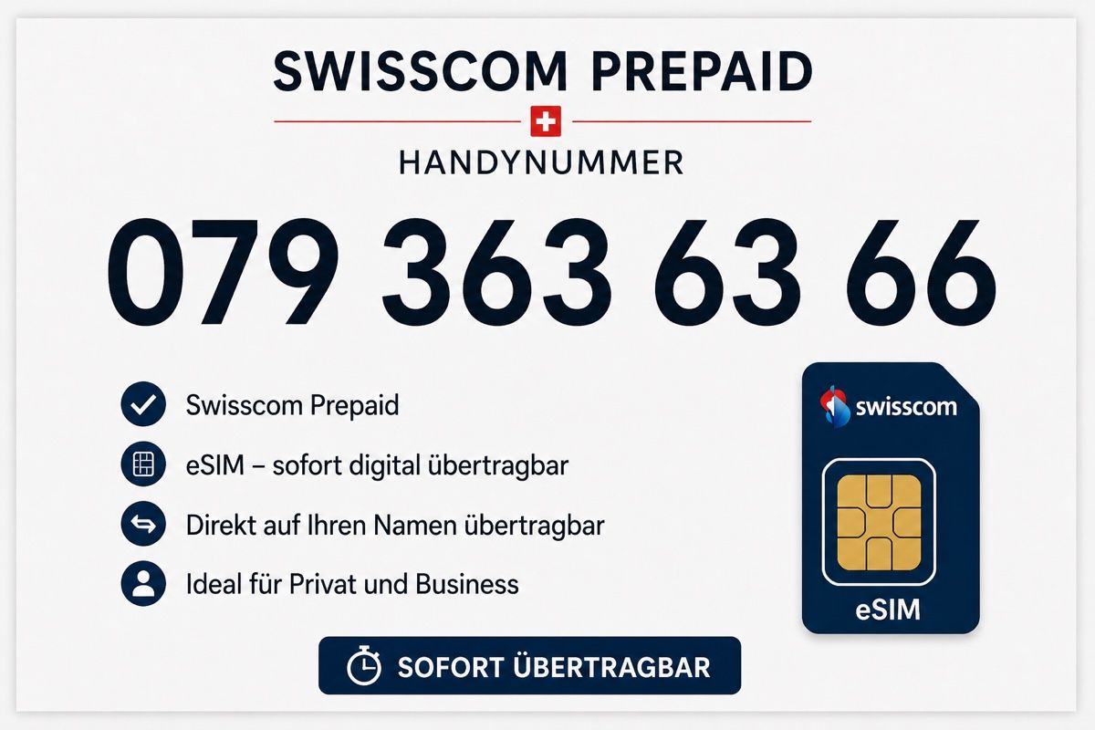 Swisscom Telefoni cellulari / Smartphones: Handynummer Prepaid 079 – Nuovo e nell'imballaggio originale da Triengen venduto da Ike67