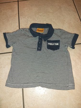 T-shirt blau gestreift Gr.74/80