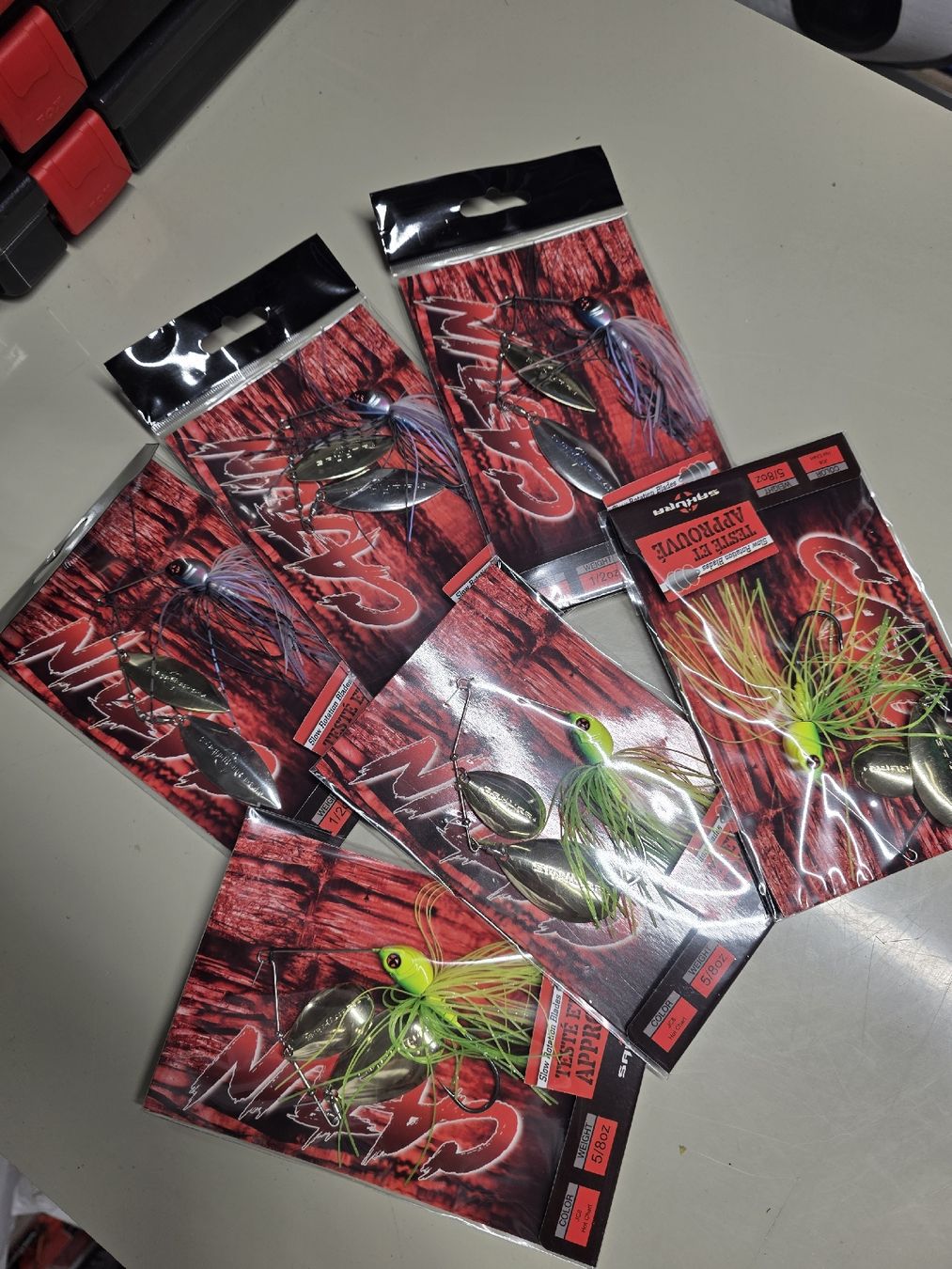 Esche: Sakura Ninja Blade Spinnerbait, NEU und Originalverpackt – Nuovo e nell'imballaggio originale da Rheinfelden venduto da Hechtkill1