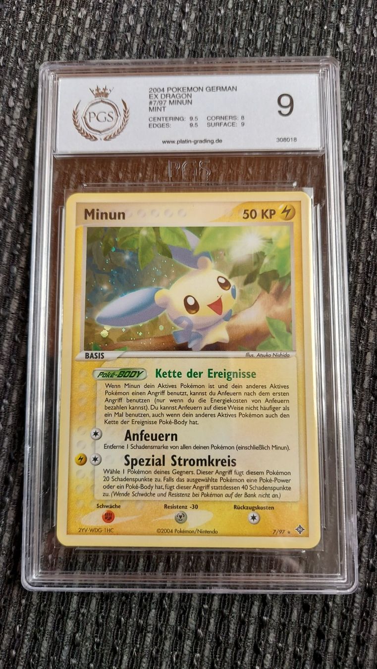 Pokémon Sammelbilder & Trading cards: Minun PGS 9 graded Slab Ex Dragon Mint Pokemon 2004 – Neu (gemäss Beschreibung) aus Meilen von joe_jp89