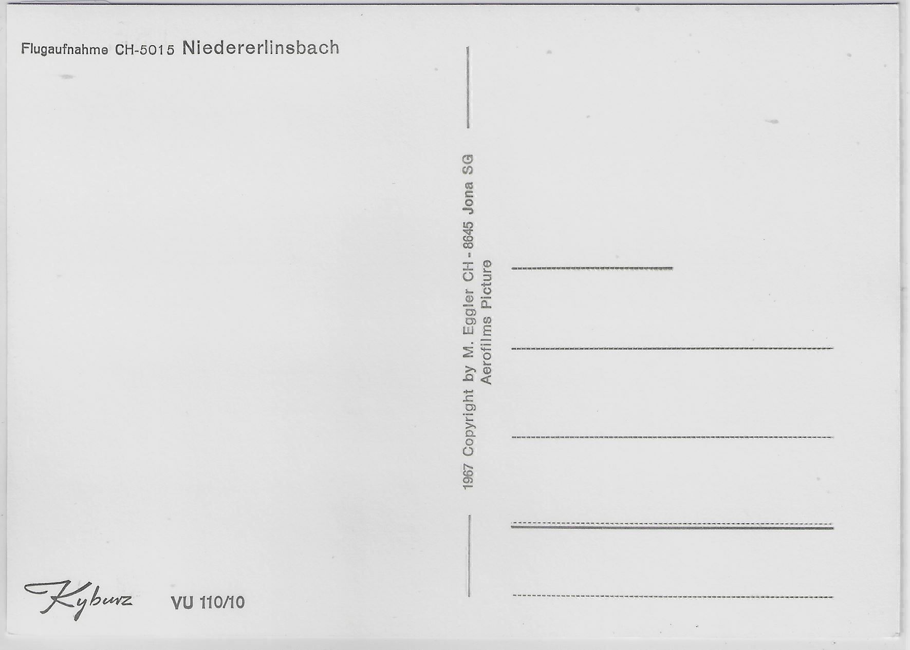 Ansichtskarten: Flugaufnahme Niedererlinsbach SO – Antik aus Ettingen von Kartenplanet 1