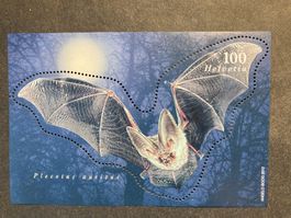 Schweiz 2012 Block Fledermaus Braunes Langohr postfrisch