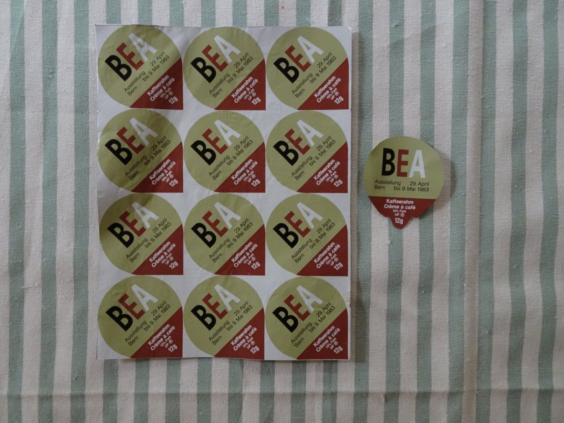 Kaffeerahmdeckel: Original Folie KRD ES B 6 BEA - K59 – Gebraucht aus Küssnacht am Rigi von Kleinpreis-Shop