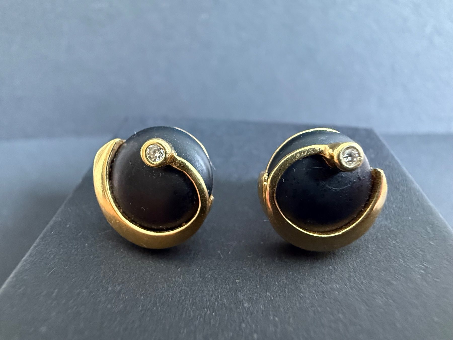 Orecchini pendenti & Orecchini a lobo: Gold Ohrstecker mit Diamant 750, 18K – Usato da Spiegel b. Bern venduto da Rogger72