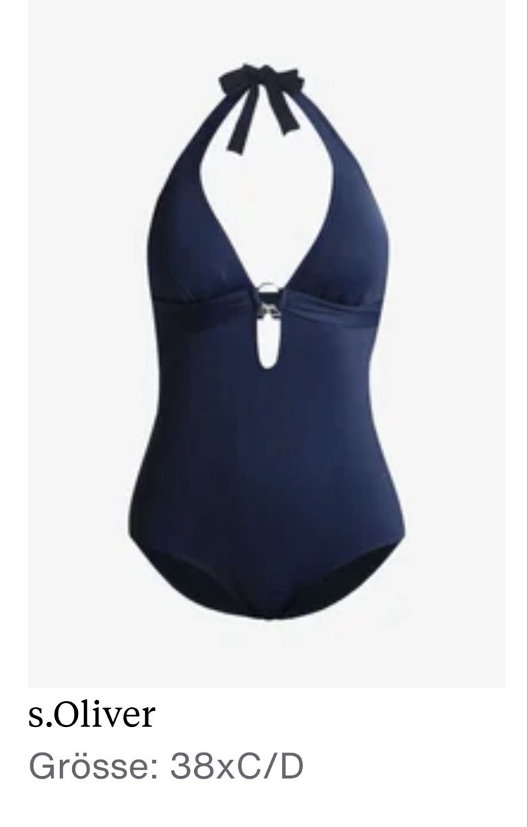 S.Oliver Badekleider & Bikinis: s.Oliver Badeanzug, Gr. 38 C/D, Marineblau – Gebraucht aus Uster von sus_s85n