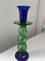Murano Glas Kerzenständer Kobaltblau Cenedese