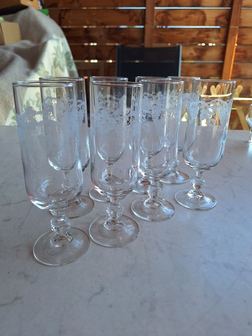 Bicchieri: 8 STK RETRO CHAMPAGNERGLÄSER – Usato da Huttwil venduto da Kunterbuntli