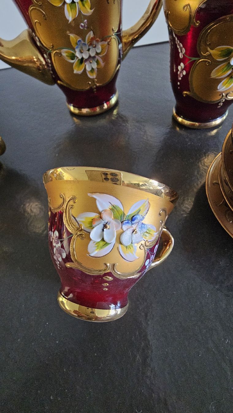Alle Dekorationen: Venezianisches Kaffee-Service mit Golddekor – Gebraucht aus Richterswil von furlan 3