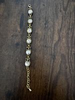 Schönes Vintage Armband, Gold mit Strass