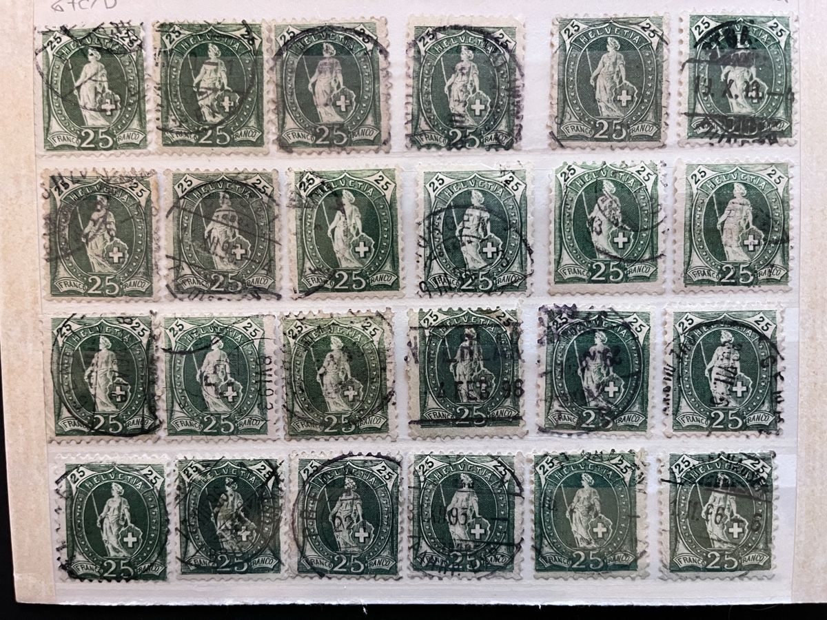 Tutti i francobolli: LOT Stehende Helvetia Nr. 67C/67D – Usato da Sottens venduto da thigroux