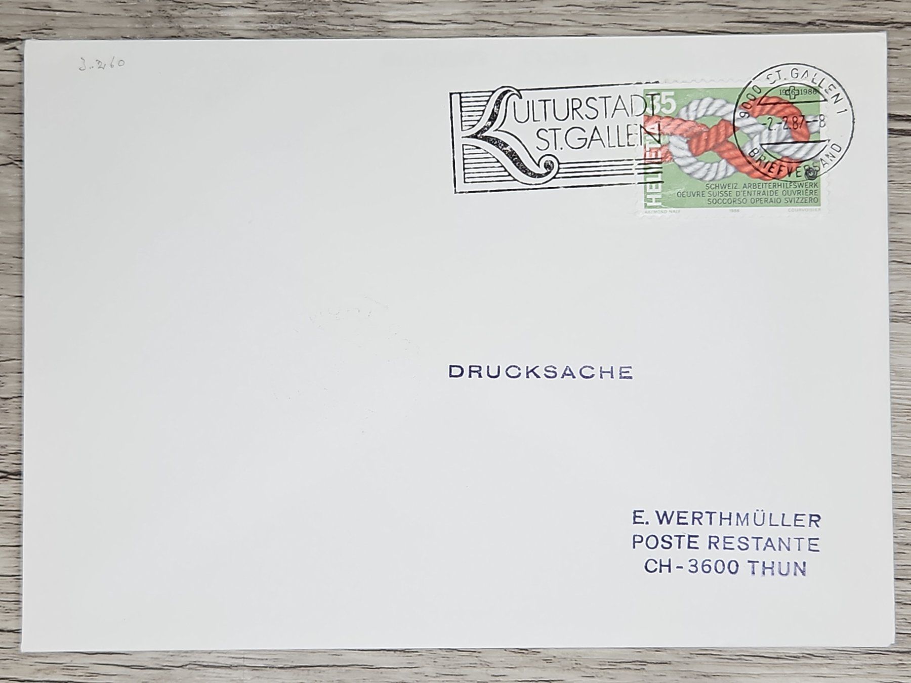 Tutti i francobolli: CL02 Enveloppe + Timbre Suisse 1987 – Usato da Cousset venduto da Patrick_Collections