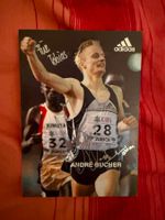 Autogramm Andre Bucher Adidas 800m mit Widmung