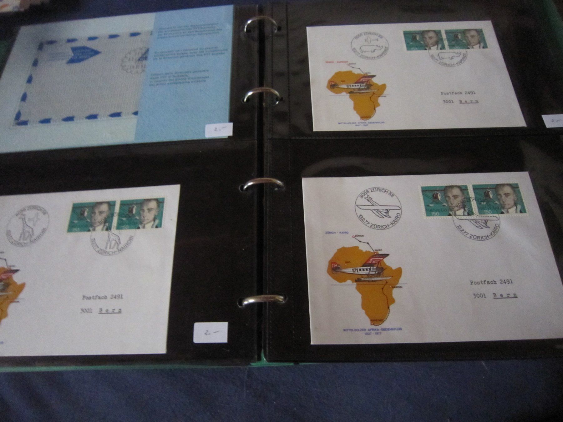 Tutti i francobolli: 1 Album mit 40 Briefe FLUGPOST – Usato da Giubiasco venduto da sal_9j6w 7