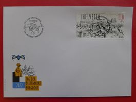 BUBRA 2022, Block-Ausschnitt, Ersttags-Vollstempel auf Brief