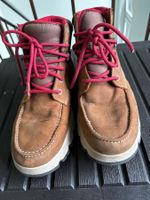 Scarponcini Timberland marroni lacci rossi buono stato