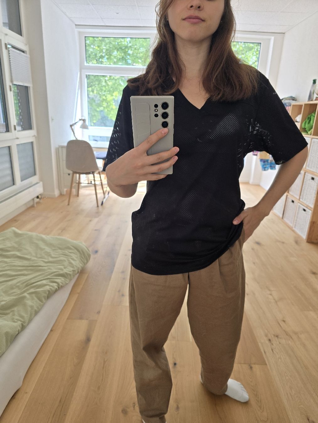 Esprit T-shirt: Schwarzes Esprit Mesh Shirt, Grösse S – Usato da Ennetbaden venduto da carlexandra 1