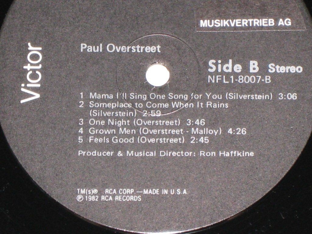 Dischi in vinile: LP - PAUL OVERSTREET – Usato da Steckborn venduto da Quo7 2