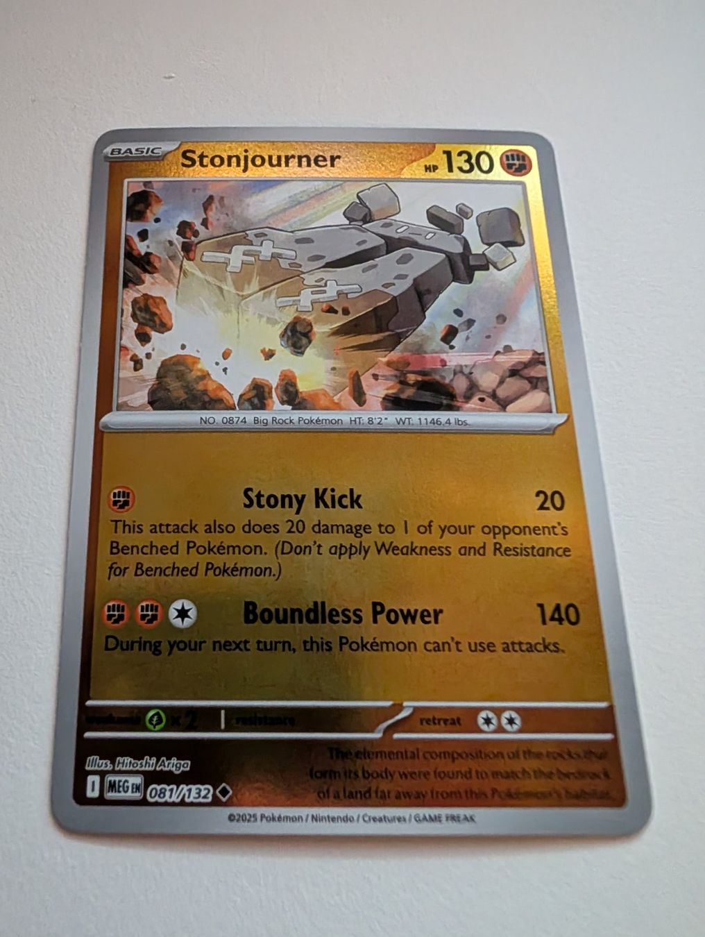 Pokémon Carte collezionabili: Stonjourner Pokemon Card Reverse Holo EN 081 Mega Evolution – Usato da Hünenberg See venduto da SpecialEditionGaming