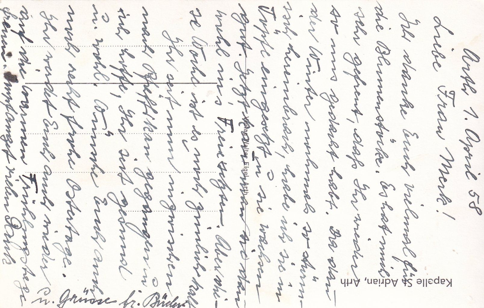 Cartoline postali: Arth - Kapelle St. Adrian /ay – Usato da Hombrechtikon venduto da Rudolf07 1