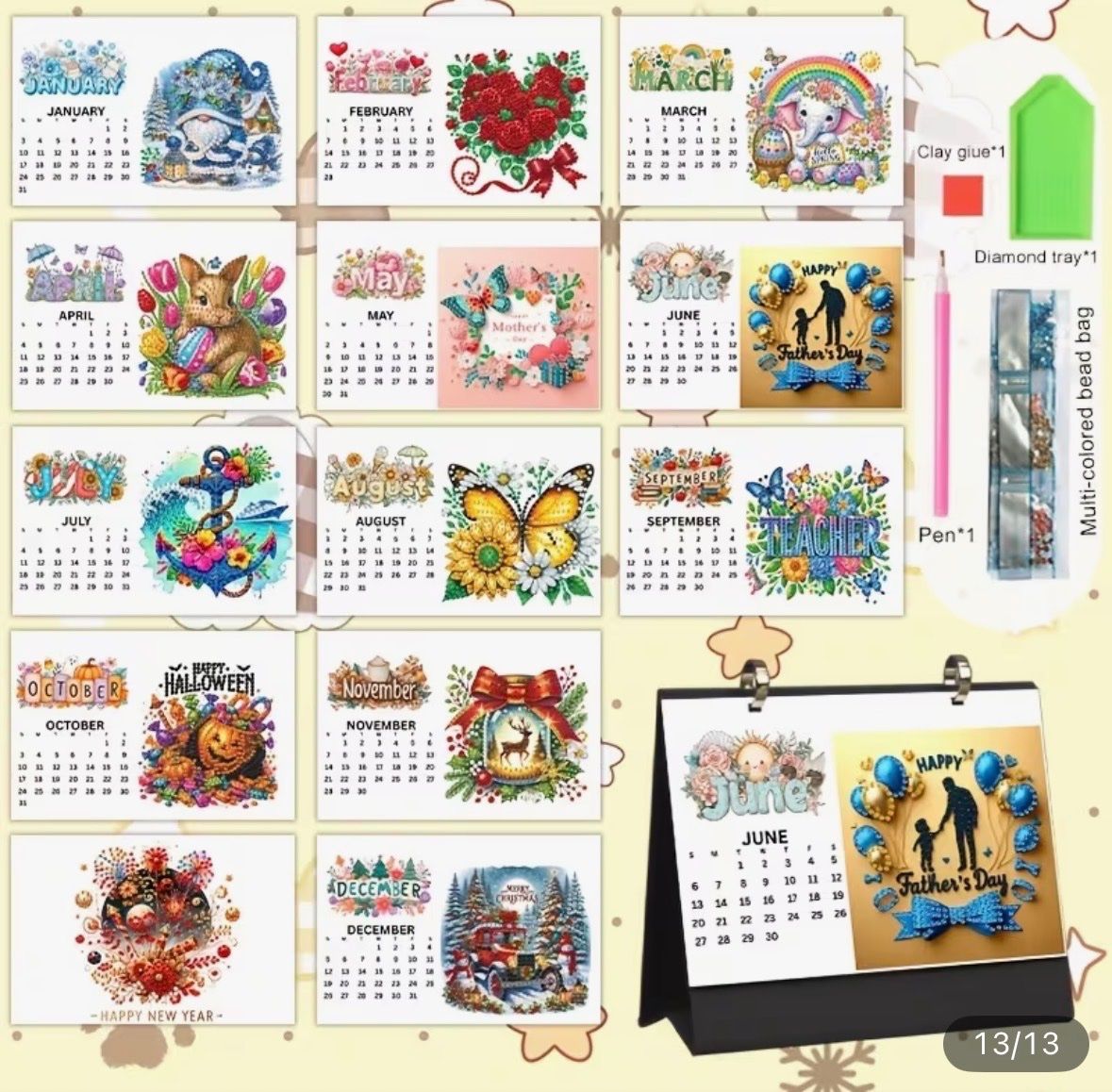 Kalender: Diamond Paiting Kalender 2027 – Neu (gemäss Beschreibung) aus Amriswil von SCHLOSSGEISTLI