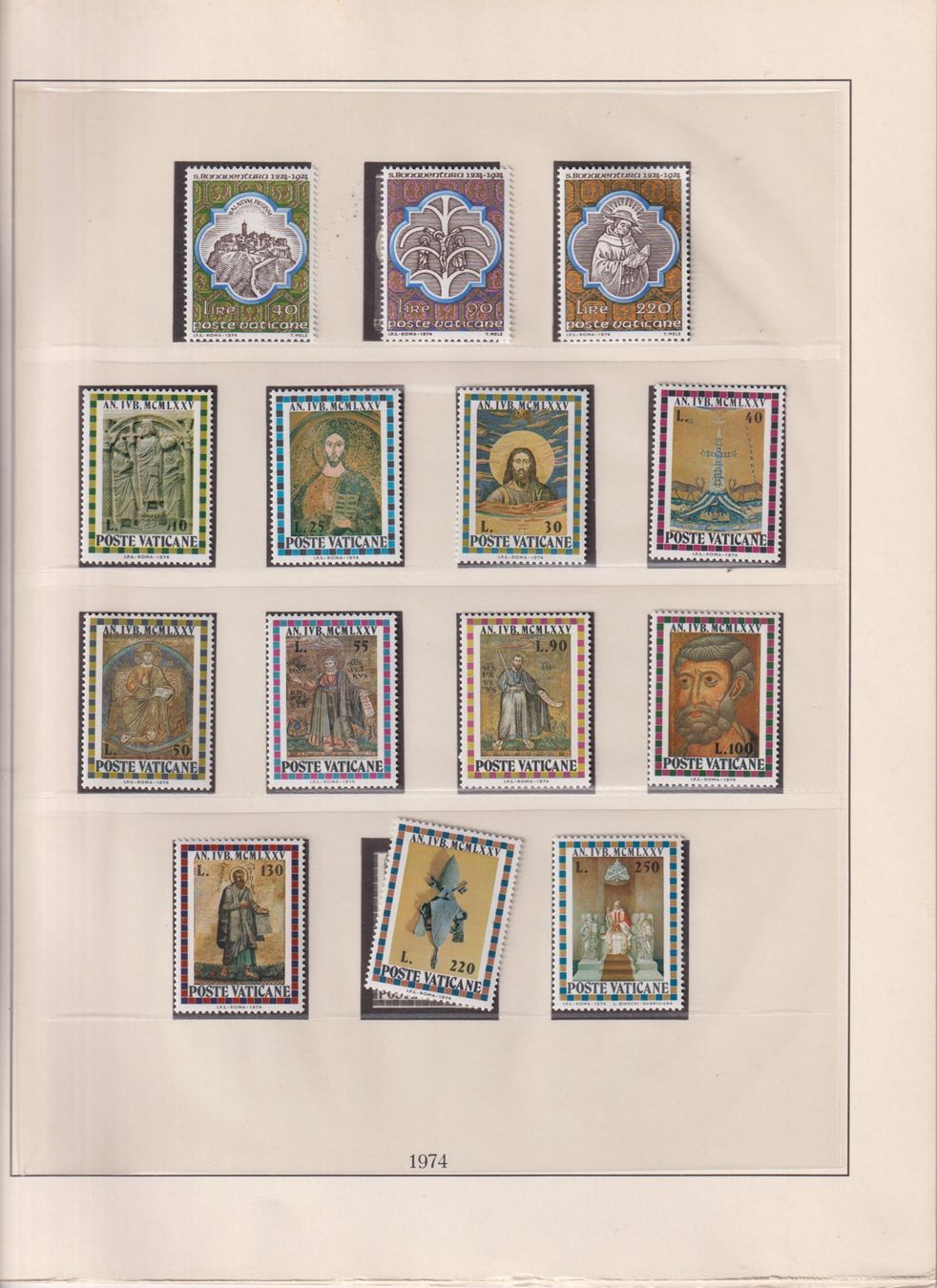 Alle Briefmarken: Vaticano postfr.** Sammlung 1970 -1975 – Gebraucht aus Bibern SH von Heinibuehrer 4