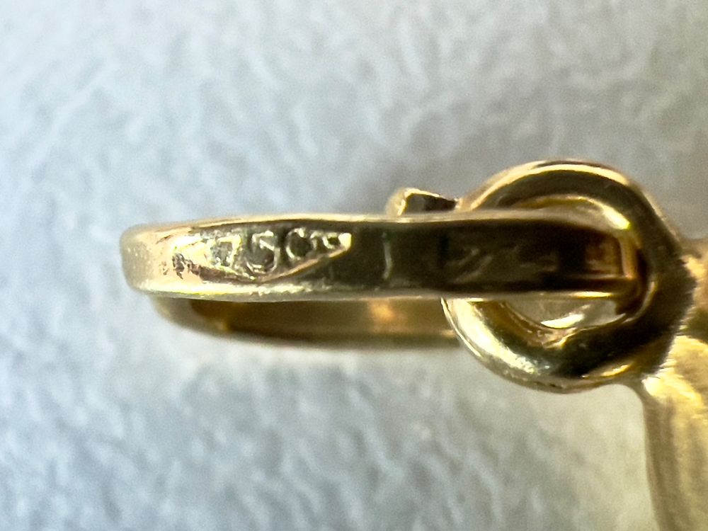 Ciondoli: Goldener Delphin Anhänger, 750 / 18K Gold - 1.53 g – Usato da Merenschwand venduto da stardust.12 4
