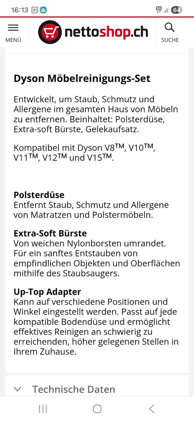 Dyson Aspirapolveri & Accessori: Dyson Aufsatz NEU ungebraucht – Nuovo (secondo la descrizione) da Oberuzwil venduto da Umlobo 2