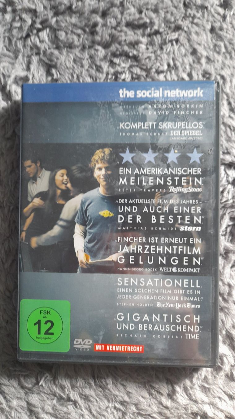 Alle DVDs: THE SOCIAL NETWORK    DVD – Gebraucht aus Wetzikon ZH von Ramones01