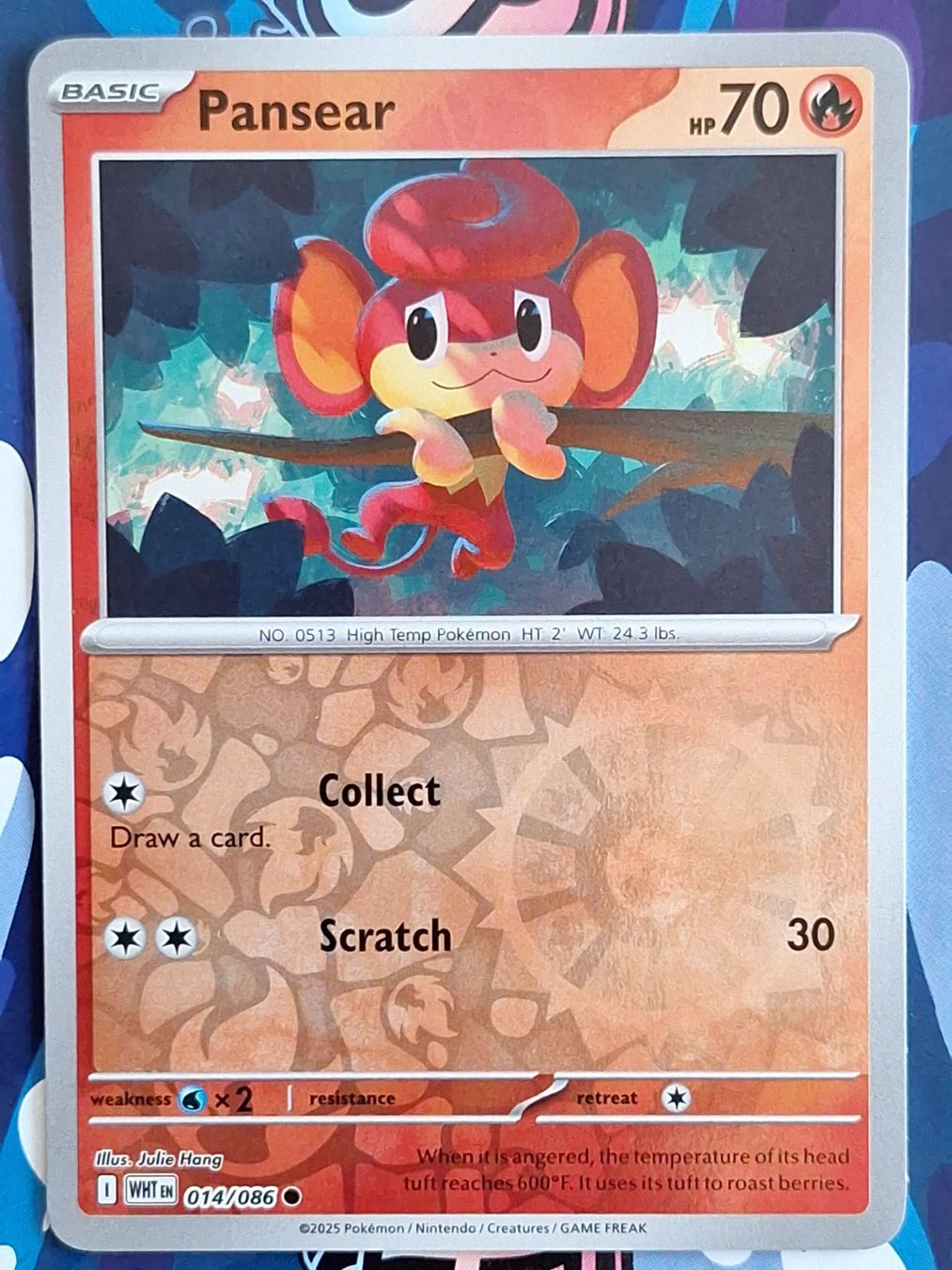 Pokémon Sammelbilder & Trading cards: Pansear - Reverse Holo Pokemon White Flare - #7.5 – Gebraucht aus Altstätten SG von GGsGameshop