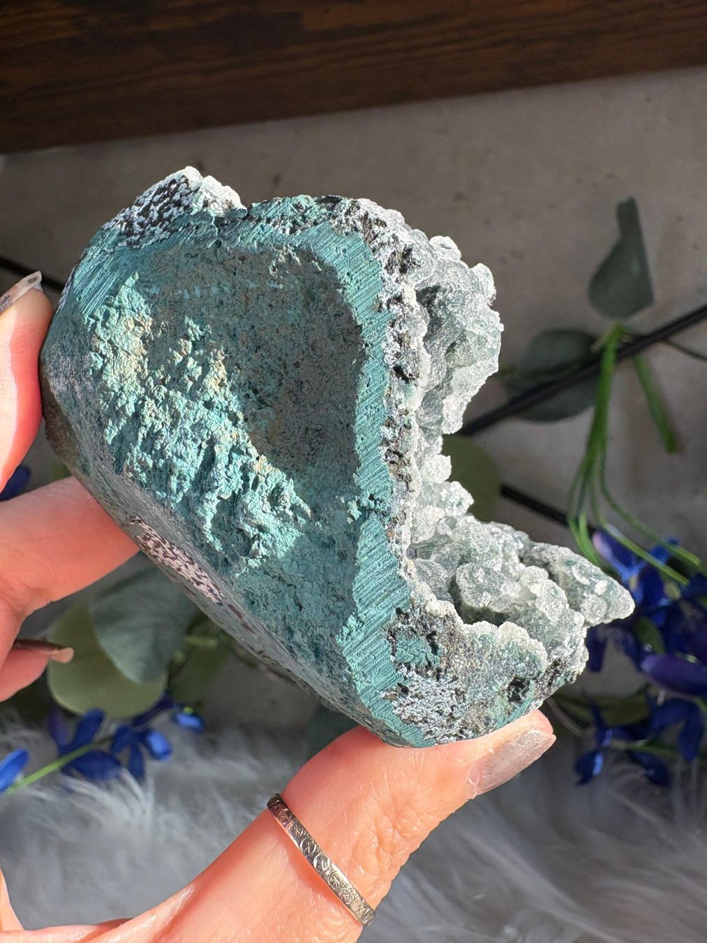 Minerali & Pietre curative: Grüner Chalcedon-Stalaktit – Nuovo (secondo la descrizione) da Neuheim venduto da m.hald 5