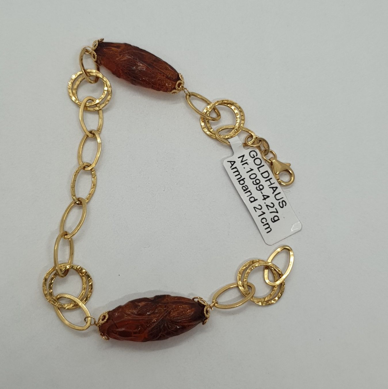 Bracciali & Braccialetti: Echt 18K Gold - Bernstein Armband – Usato da Luzern venduto da Luzern-Goldhaus 3