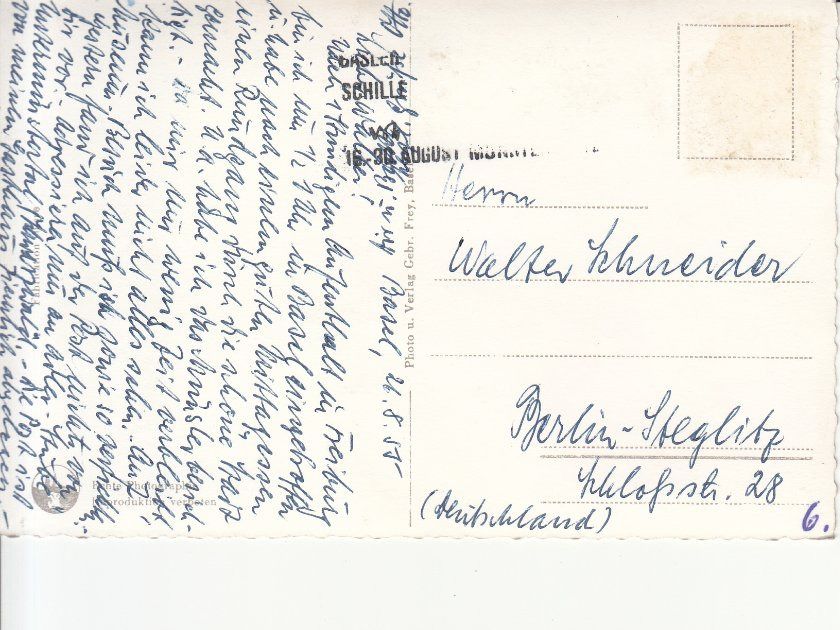 Cartoline postali: Basel Kreuzgang 1955 – Usato da Bürglen TG venduto da StampGraf 1